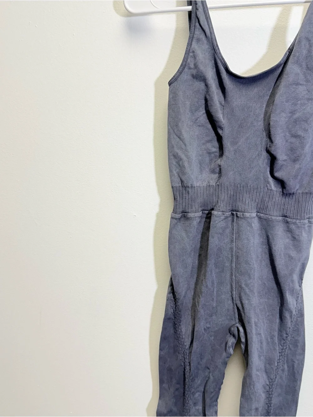 Free People Movement Good Karma Acid Washed Black Cross Back Onesie XS Small
